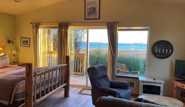 One of four Beach Front Studio Cabins on a quiet Private Cove