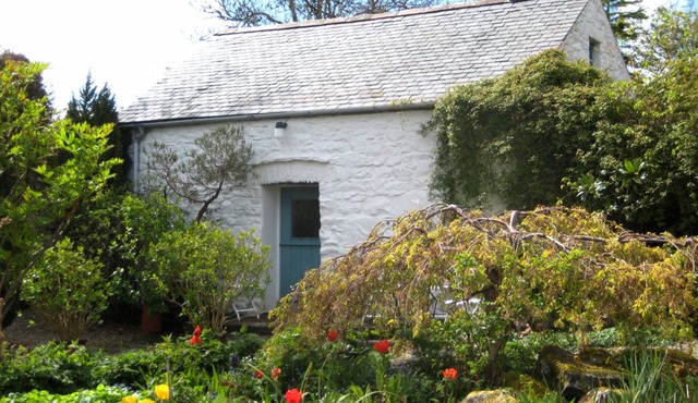 One Room Cottage 1 mile from the sea set In Dyffryn Fernant Garden