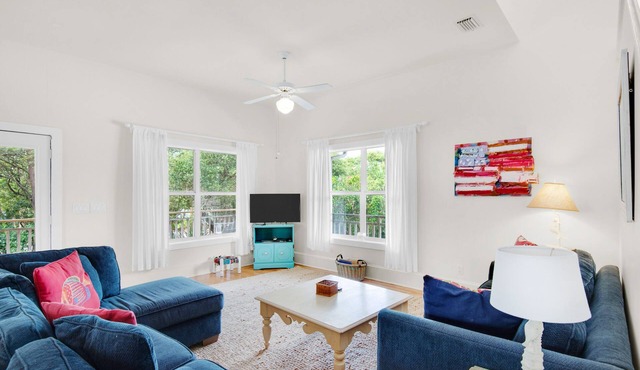 ⭐Only 2 Blocks to Beach~Wraparound Porch + Top Deck~Inlet Rose