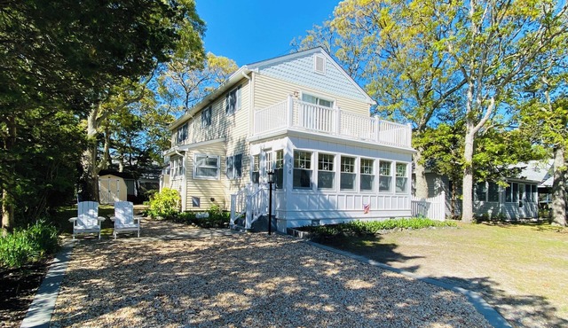Only 3 blocks to the beautiful St. Peter's Beach of Cape May Point sits this roomy beach house