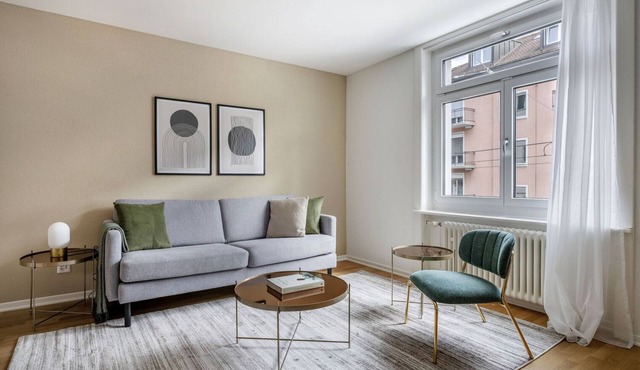 Open Wiedikon 1BR w/Private W/D, near Shops, by Blueground