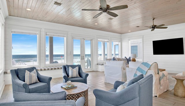 Orange Beach House East | Beach Front, Private Pool (Heated), Sleeps up to 28, Quiet Beach!