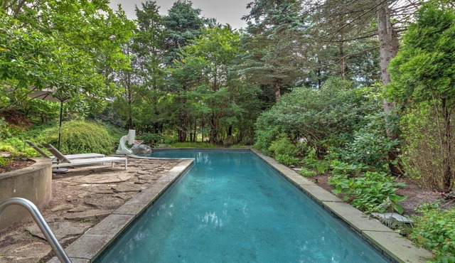 Organic-Modern Style home with private pool, open-floor plan, grand back...