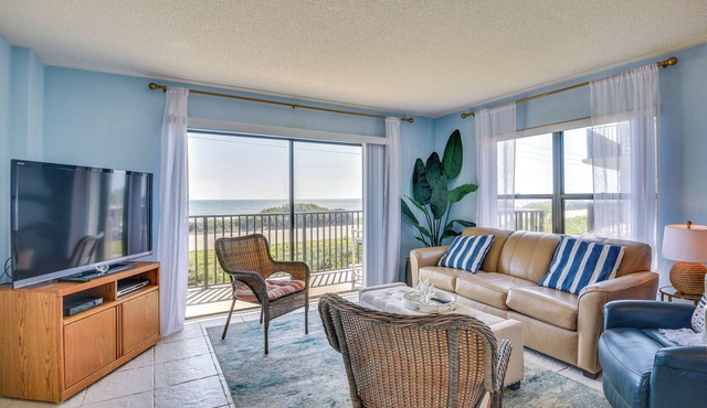 Ormond Beach Ocean-View Condo w/Private Balcony!