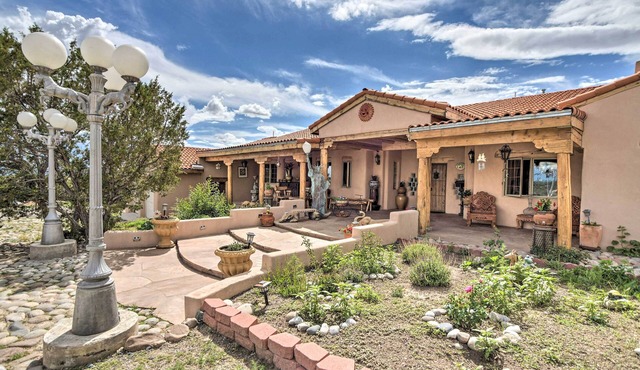 Ornate Santa Fe Adobe Home w/Gazebo + Patio!