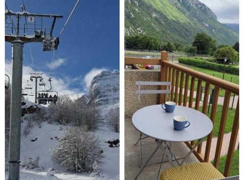 Ossau T2 5 personnes 1 chambre draps serviettes inclus parking moustiquaires tout confort près du ski