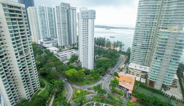 Our balcony is facing the amazing sea view of Penang.