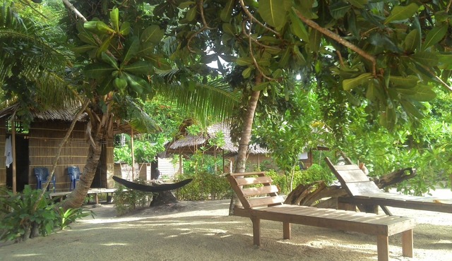 Our Bungalow Set In Front White Sandy Beach Integrated With The Jungle
