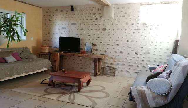 Our gîte les saoumettes welcomes you in front of the Pyrenees mountain range