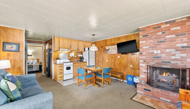Our lower chalet sleeps up to 6, and has epic views of the continental divide!
