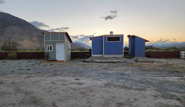 Our Off-Grid Tiny Cabin awaits you and your desert adventure. Sleeps up to 3.