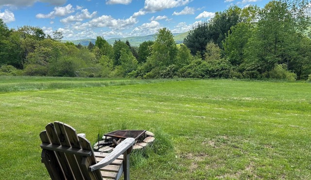 Our Rustic Serenity Camp is 190 sq ft and over looks the river valley
