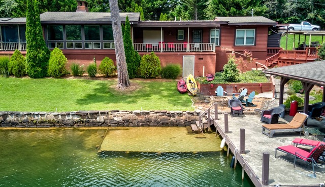 Outdoor adventure on Lake Rabun with floating, swimming, & kayaking