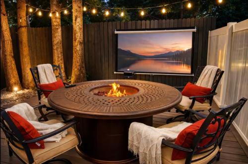 Outdoor Movies, Hot Tub, Fire Pit & Near AMI