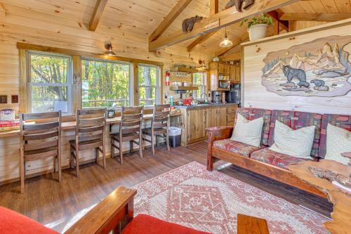 Outdoor Oasis w/Fire Pit & Dock: Galion Log Cabin