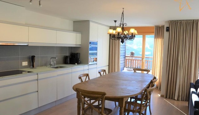 Outside : Modern apartment for 5 people, balcony-terrace, beautiful south view, located at tne entr
