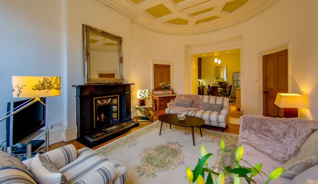 Over looking park land - "Leith-Links", the original home of golf!