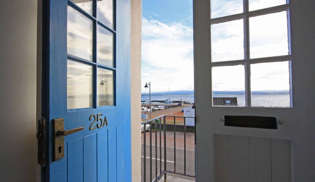 Overlooking Avoch harbour and the Moray Firth. Spot dolphins from the kitchen.