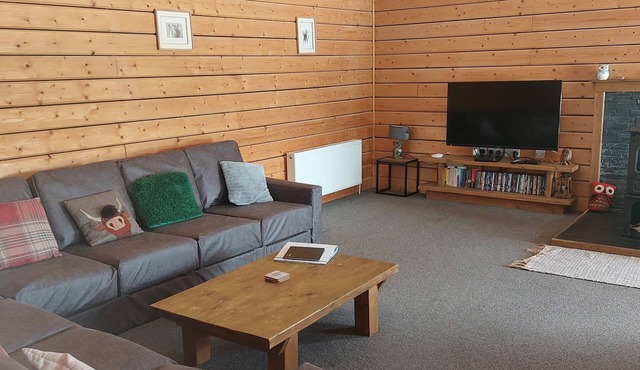 Owl cabin - 6 berth cabin in Mid Wales with hot tub and enclosed garden