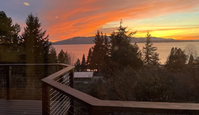 Pacific Northwest Retreat, Enjoy sunsets over island views