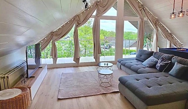 Panorama Stay Rothaarsteig | Modern Apartment with a Panoramic Living Area in Hilchenbach