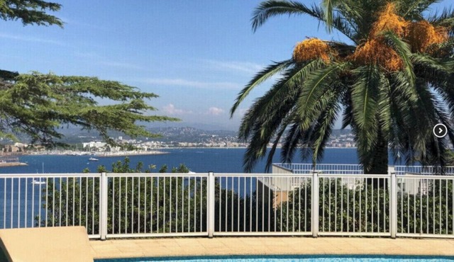 Panoramic sea views, residence with pool, 5 mins walk to beach & village centre