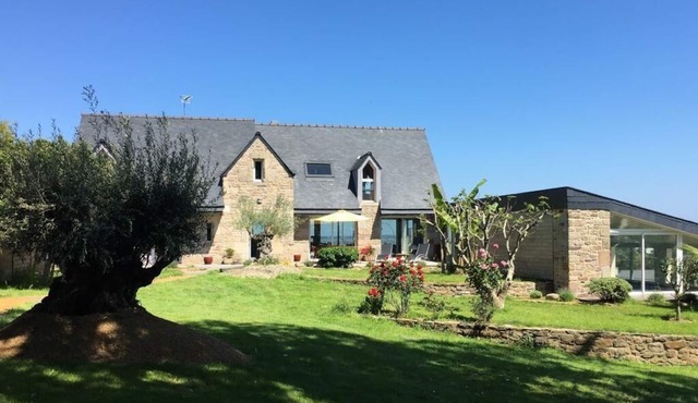 Panoramic sea view villa with heated indoor pool