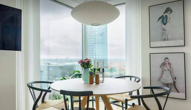 Panoramic view from 10th floor in Carlsberg City