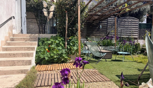 Panoramic view of Marseille and sunset, calm, nature and garden