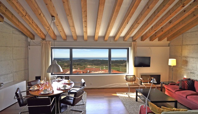 Panoramic view of the sea and Picos de Europa 5 km from Comillas