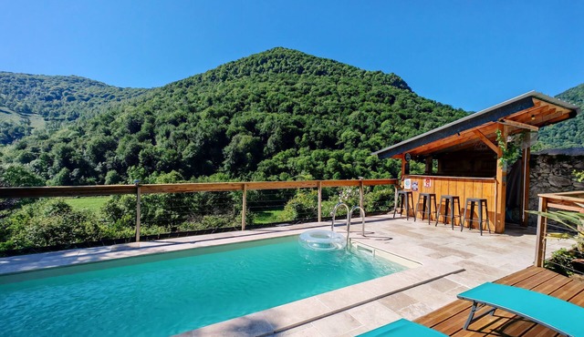 Paradise lost swimming pool jacuzzi billiards table soccer.