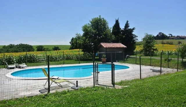 Parc Avec Piscine - 7 Chambres - Maison 15 Personnes sur Coteaux du Lauragais -