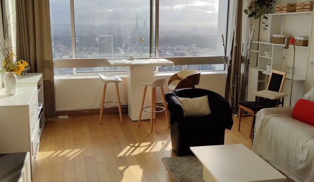PARIS fabulous furnished T2 overlooking the Eiffel Towers and Montparnasse