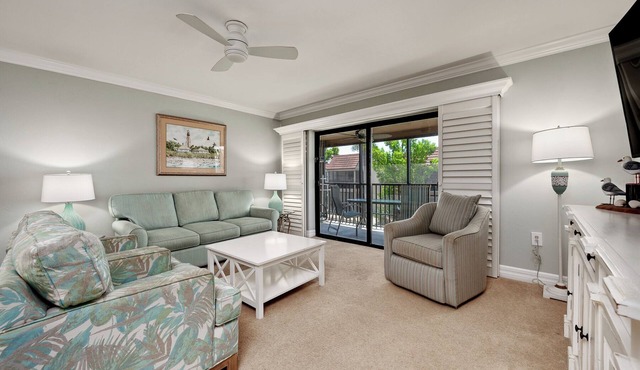 Partial Beach View 2 bed, 2 bath at Sanibel Moorings #1022