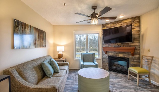 Partial Kitchen, King Bed, sleeps 4