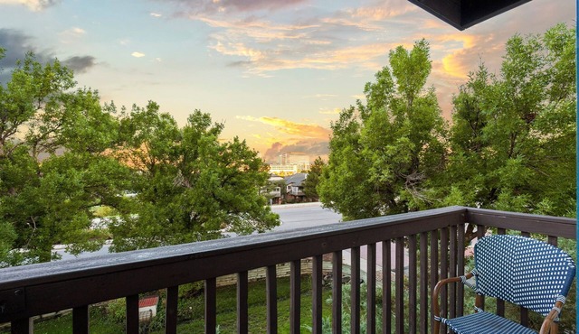Partial view of Rocky Mountains from balcony!