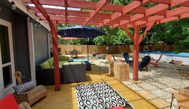Party with a Jaccuzzi, Firepit and Backyard Games for 12+