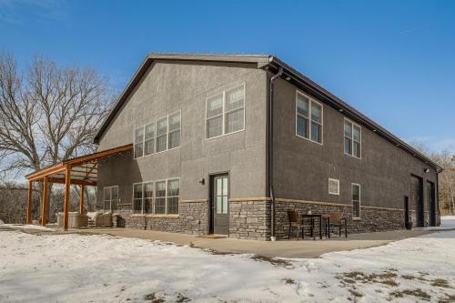 Patio and Fishing Pond! Modern Barndominium Near KC