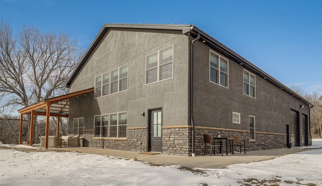 Patio & Fishing Pond! Modern Barndominium Near KC