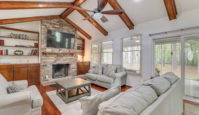 Patio + Pool Table: Lake Marion Getaway