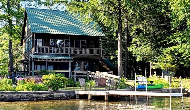 PatriotsRest: Adirondack private waterfront with fishing/swimming/boat dock