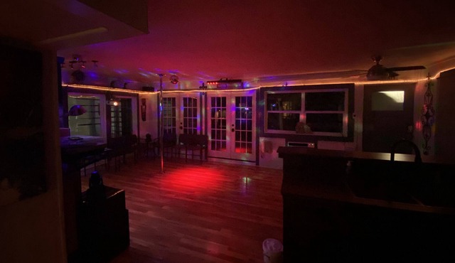 Pavilion with huge deck private event space birthday music dancing