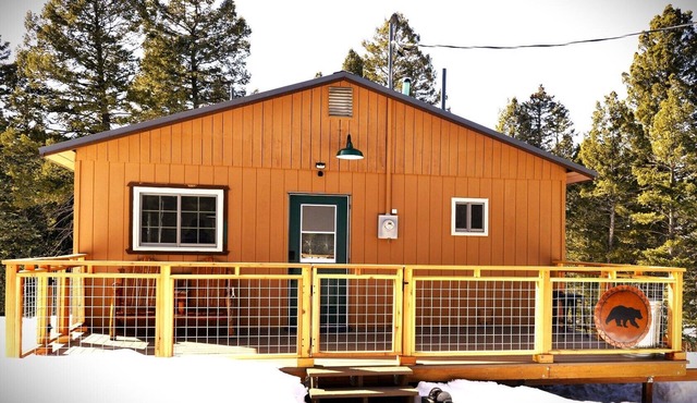 Paws in the Pines, quaint romantic cabin, world class fishing, dog friendly
