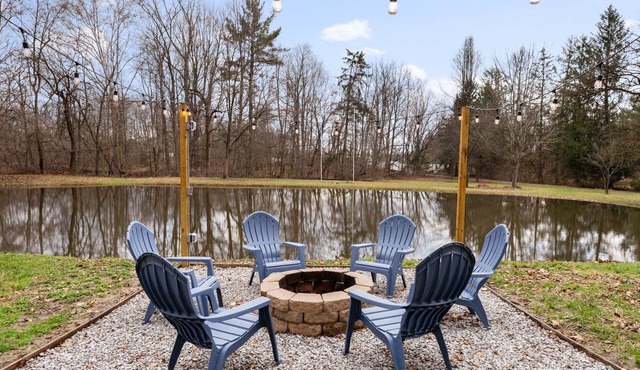Peaceful 9-Acre Retreat with Pond, Hot Tub, Trails & Game Room – 3br/2.5ba
