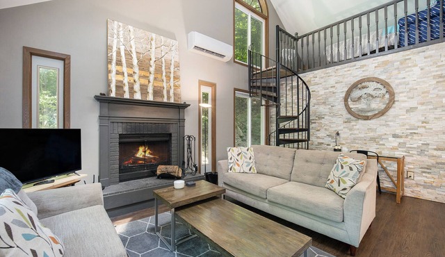 Peaceful and Updated Cabin with Loft and Fireplace at Schuss Village - Sleeps 6