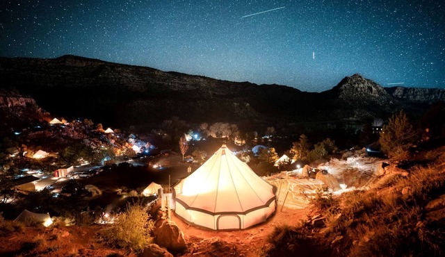 Peaceful Bell Tent Rental with Wilderness Views near Zion National Park, Utah