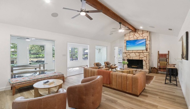 Peaceful Country Escape on 5 Acres with Game Room, BBQ & Outdoor Living