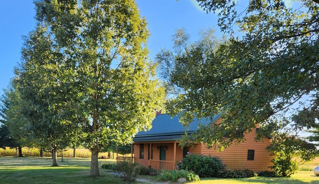 Peaceful cozy cabin, with fireplace, on 30 acre farm. Near wineries and shopping
