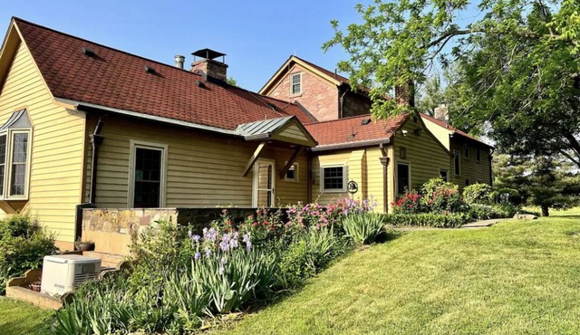 Peaceful farm retreat with hiking trails and farm animals.