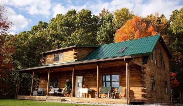 Peaceful log home retreat.